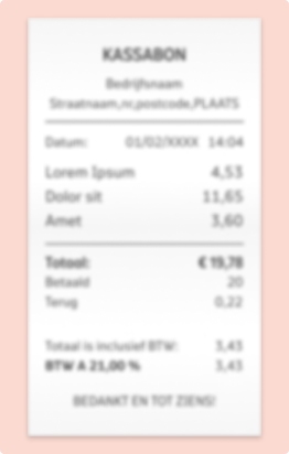 afbeelding van een onscherpe kassabon afbeelding van een onscherpe kassabon