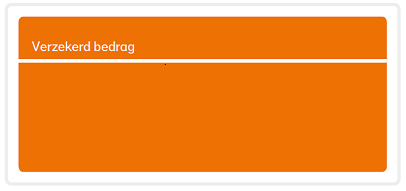 Grafiek met een horizontale lijn die een constant verzekerd bedrag in de tijd weergeeft Grafiek met een horizontale lijn die een constant verzekerd bedrag in de tijd weergeeft
