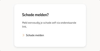 Screenshot van het schade melden-scherm in de app