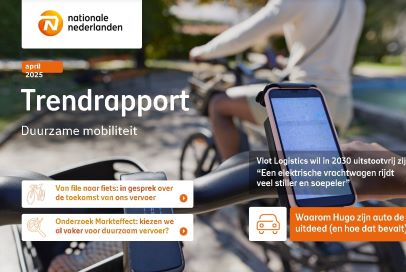 Afbeelding van de cover van het trendrapport duurzame mobiliteit 2025 Afbeelding van de cover van het trendrapport duurzame mobiliteit 2025